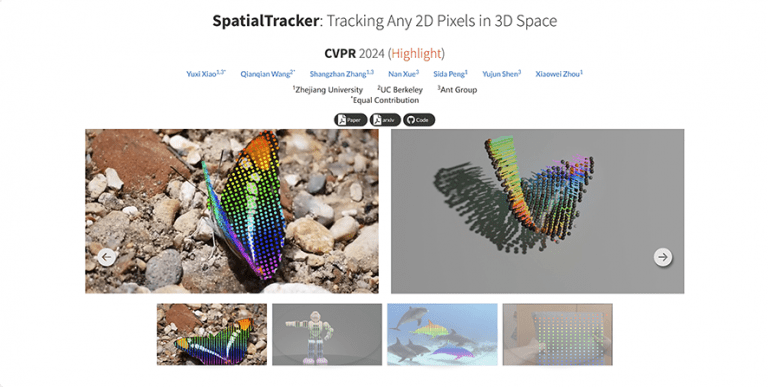 SpatialTracker——3D空间追踪2D像素,可广泛运用于相机追踪等领域