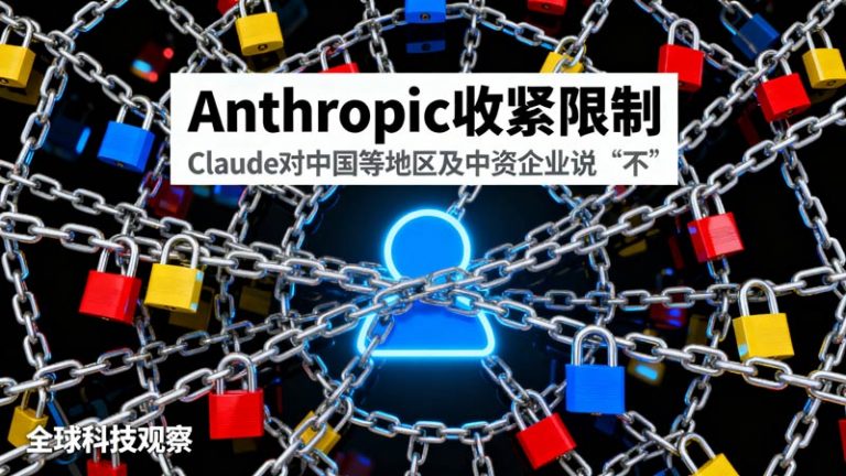 Anthropic 收紧限制:Claude 对中国等地区及中资企业说 “不”